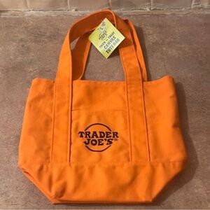 Trader Joe's mini  Orange Tote Bag
